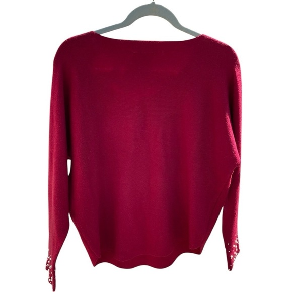 LIV sweater, size M, dolman sleeves, curved hem, viscose/poly material, EUC - Picture 4 of 7